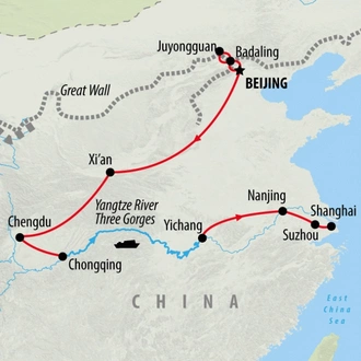 tourhub | On The Go Tours | Yin and Yangtze - 15 days | Tour Map