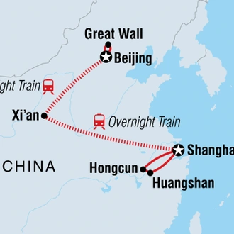 tourhub | Intrepid Travel | North China Getaway | Tour Map