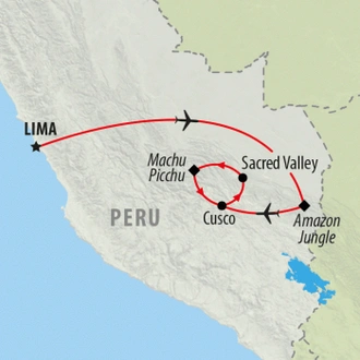 tourhub | On The Go Tours | Machu Picchu by Train 2025 - 9 days | Tour Map