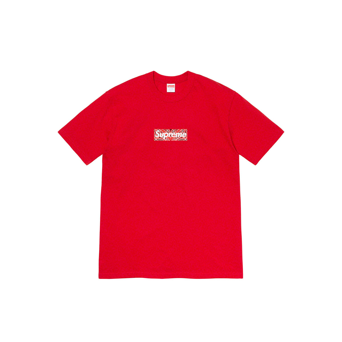 Supreme Bandana Box Logo T-Shirt Tee Red (FW19) | TBD - KLEKT