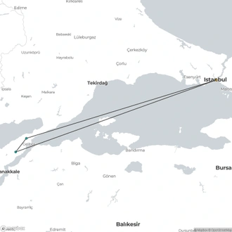 tourhub | Encounters Travel | ANZAC DAY 2025 - 5 day | Tour Map