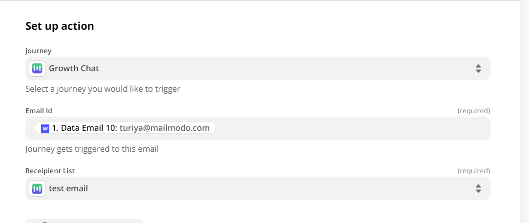 Trigger Journeys through Webflow on Mailmodo