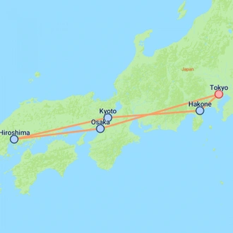 tourhub | On The Go Tours | Japan & J-Pop Express - 11 days | Tour Map