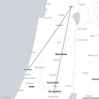 tourhub | Consolidated Tour Operators | Holyland Español (Llegada Miércoles) | Tour Map