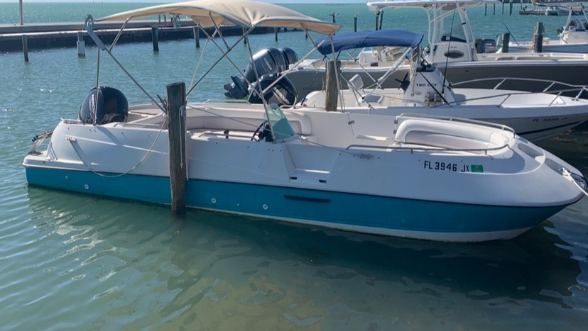 22 ft bayliner deck boat 10 people max