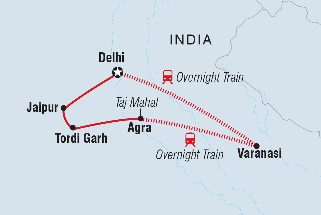 tourhub | Intrepid Travel | Indian Getaway | Tour Map