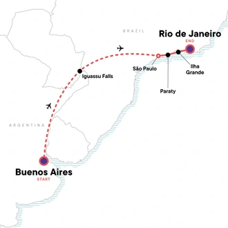 tourhub | G Adventures | Iguassu & Beyond | Tour Map