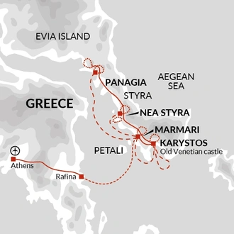 tourhub | Explore! | Greek Cruise and Island Walking | Tour Map