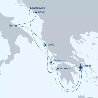 tourhub | Celestyal Cruises | Heavenly Adriatic, 7 Nights Cruise | Tour Map