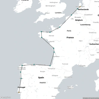 tourhub | Aurora Expeditions | A European Spring | Tour Map