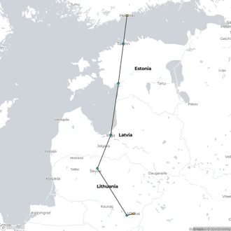 tourhub | Expat Explore Travel | Highlights Of Helsinki & The Baltics | Tour Map