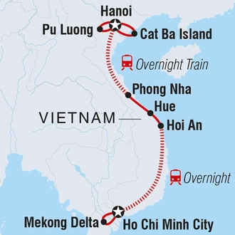 tourhub | Intrepid Travel | Real Vietnam | Tour Map