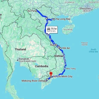 tourhub | Travel2Indochina | Vietnam Unique Culture Tour in 14 Day | Tour Map