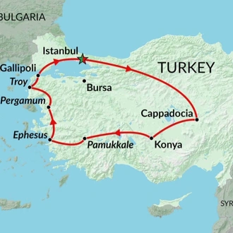 tourhub | Encounters Travel | Best of Turkey | Tour Map