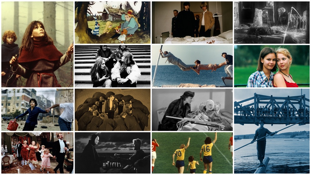 Bilder ur filmer som ingår i En filmhistorisk resa. För fotocred, se filminstitutet.se/enfilmhistoriskresa
