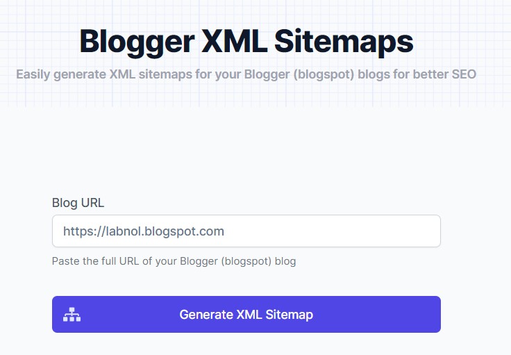 Blogger XML sitemaps
