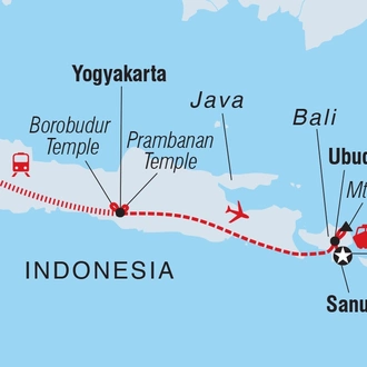 tourhub | Intrepid Travel | Premium Java and Bali  | Tour Map