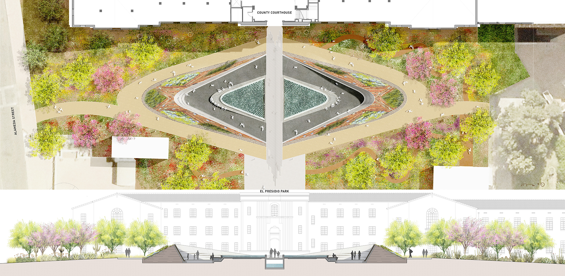 Memorial Site Plan and Section