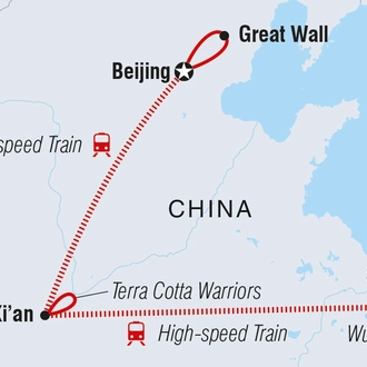 tourhub | Intrepid Travel | China Highlights | Tour Map
