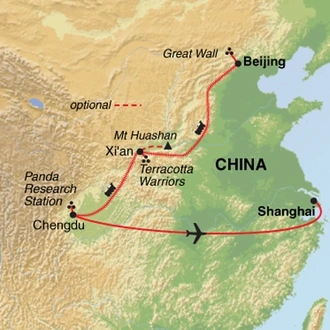 tourhub | Exodus Adventure Travels | Essential China | Tour Map