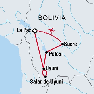 tourhub | Intrepid Travel | Bolivia Highlights | Tour Map