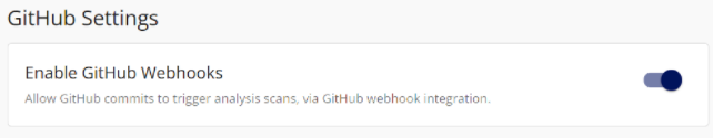 Github Webhook settings