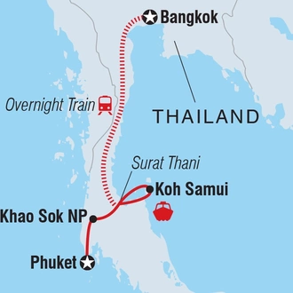 tourhub | Intrepid Travel | Essential Southern Thailand | Tour Map
