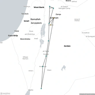 tourhub | Crooked Compass | Jordan Rediscovered | Tour Map