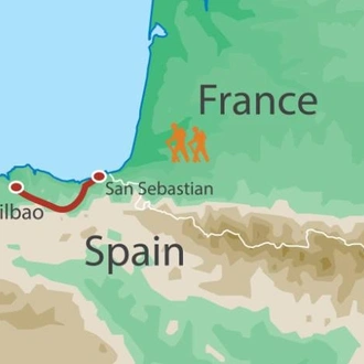 tourhub | UTracks | Camino Norte - San Sebastian to Bilbao | Tour Map