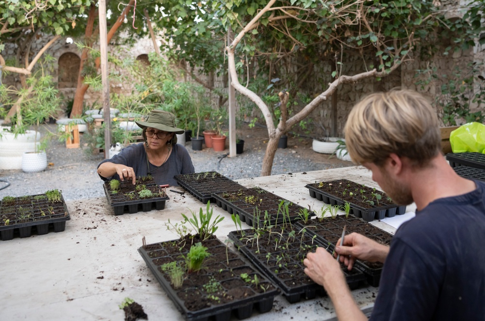 Annalee Davis and Yoeri Guepin. Pray to Flowers – A Plot of Disalienation Sharjah Biennial 15: Thinking Historically in the Present, Sharjah, UAE. Image courtesy of Sharjah Art Foundation. Photo: Shavanas Jamaluddin