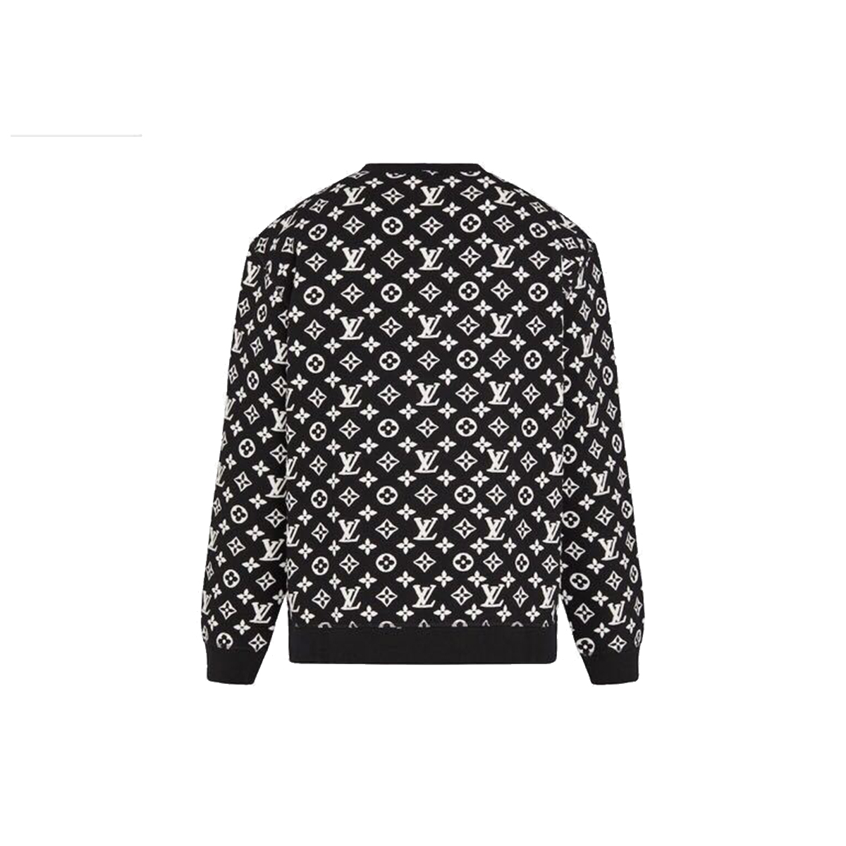 Louis Vuitton Crew Neck Sweatshirt Monogram Black White (2020) | 1A7RRJ