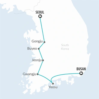 tourhub | Bamba Travel | South Korea Western Adventure 3D/2N | Tour Map
