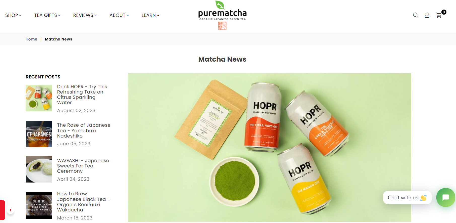 pure matcha blog