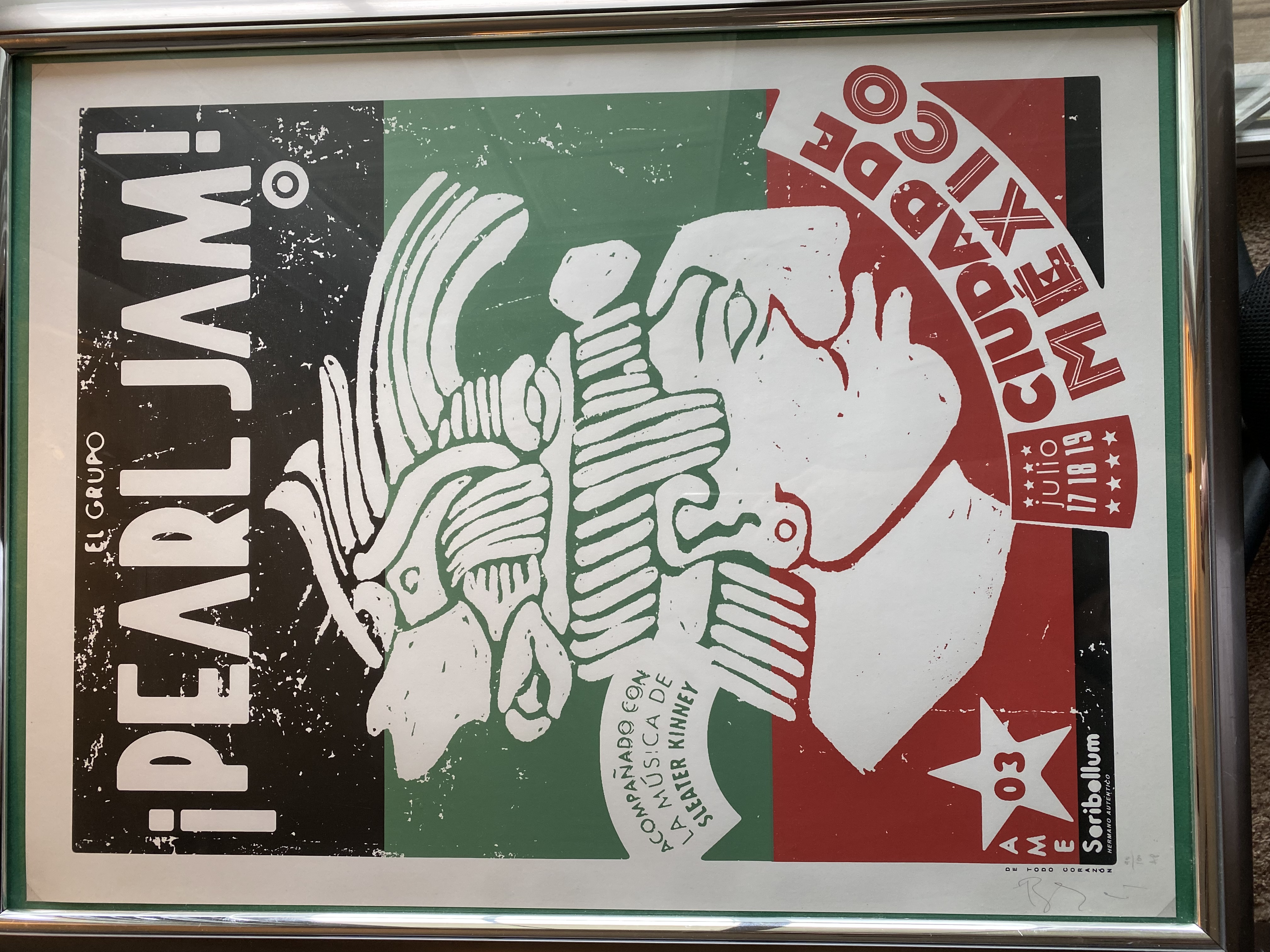 Pearl Jam Mexico City Concert Poster – Ames Bros