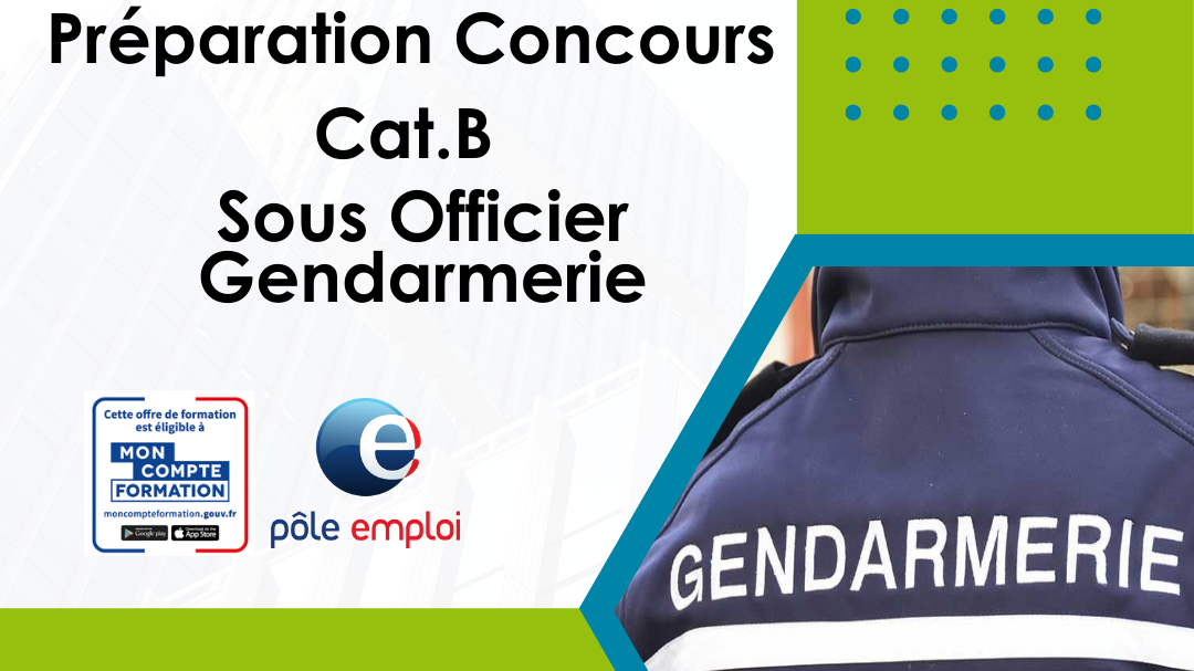Représentation de la formation : Préparation concours Cat.B Sous Officier Gendarmerie