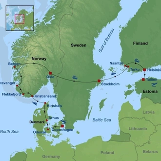 tourhub | Indus Travels | Absolute Scandinavia and the Baltics | Tour Map