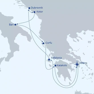 tourhub | Celestyal Cruises | Heavenly Adriatic,7 Nights Cruise | Tour Map