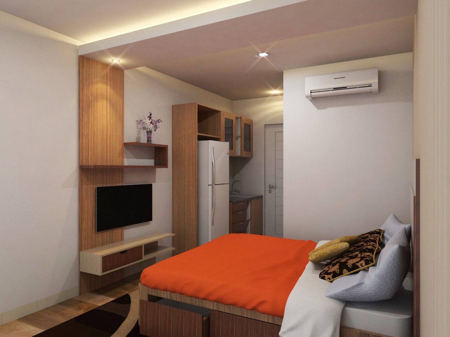 desain apartemen studio modern millenial