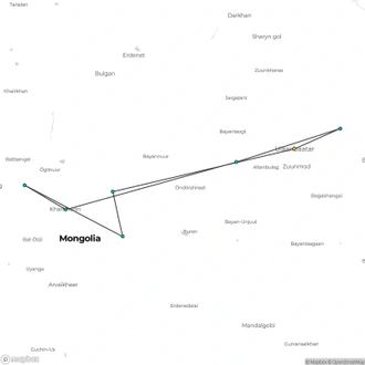 tourhub | Crooked Compass | Discovering the Land of Nomads | Tour Map