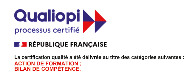 Logo Qualiopi Action de formation & Bilan de compétences