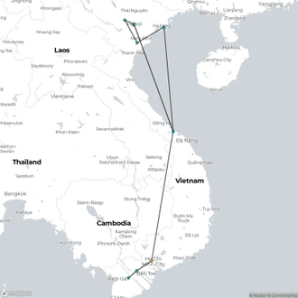 tourhub | Realistic Asia | Peaceful Vietnam In 15 Days | Tour Map