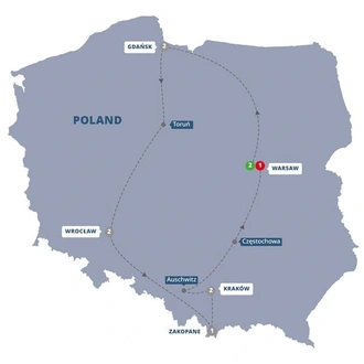 tourhub | Trafalgar | Best of Poland | Tour Map