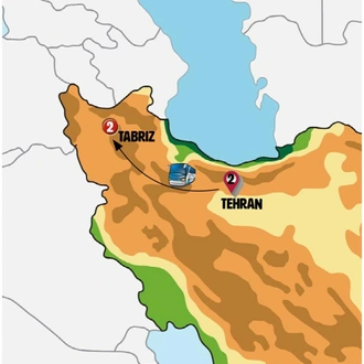 tourhub | Europamundo | Tehran and Tabriz | Tour Map