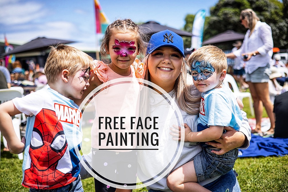 Free face painting at the Kāpiti Food Fair