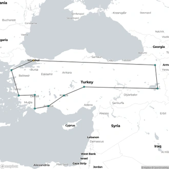 tourhub | Fez Travel | 2025 - Flying Discovery Tour | Tour Map