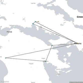 tourhub | Click Tours | Prehistoric Tour of Greece - 3 days | Tour Map