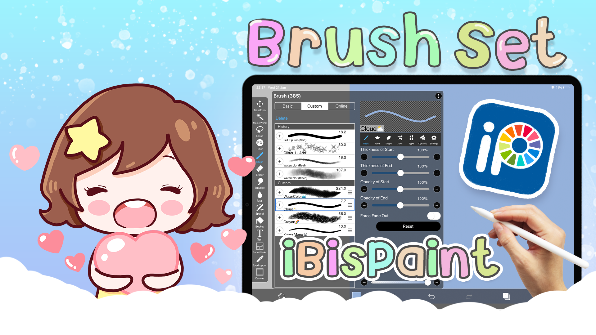 IBisPaint Brush Set By PannPam | PannPam's Online Course สอนวาดรูป