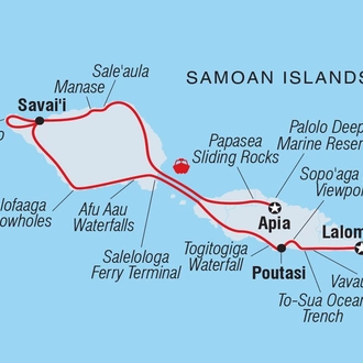 tourhub | Intrepid Travel | Samoa Adventure | Tour Map