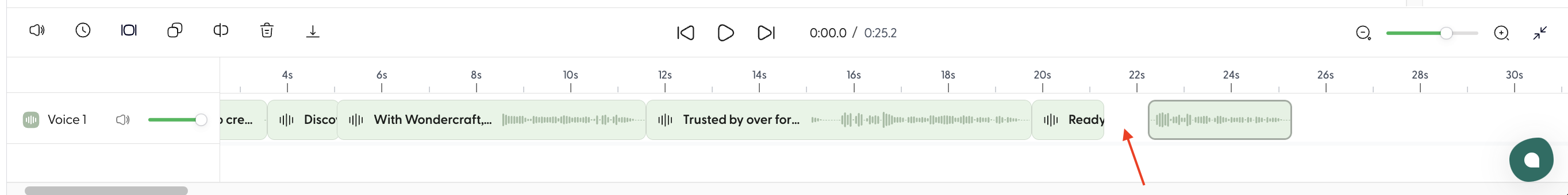 Add pauses in speech and silence periods between audio clips