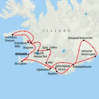 tourhub | On The Go Tours | Northern Lights Exploration (Small Group) - 8 days | Tour Map